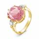 Серебряное кольцо КЮЗ Del'ta Dс313791пзл с фианитом и кварцем