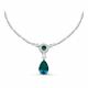 Серебряное колье КЮЗ Del'ta Dс370016 с фианитом и кварцем
