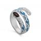 Серебряное кольцо KABAROVSKY K1-160-0105 с фианитом и эмалью