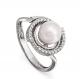 Серебряное кольцо KABAROVSKY K11-063-1500 с фианитом и жемчугом