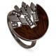 Кольцо из белого золота KABAROVSKY K11-11079-1019 с бриллиантом, керамикой и эмалью
