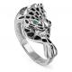 Серебряное кольцо KABAROVSKY K11-134-7902 с фианитом и эмалью