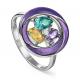 Серебряное кольцо KABAROVSKY K11-160-7426 с фианитом и ситаллом