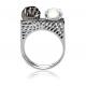 Серебряное кольцо KABAROVSKY K11-165-60089 с фианитом, Swarovski, ювелирным кристаллом и алпанитом