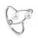Серебряное кольцо KABAROVSKY K11-173-1500 с фианитом и жемчугом