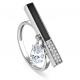 Серебряное кольцо KABAROVSKY K11-183-8102 с фианитом и эмалью