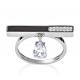 Серебряное кольцо KABAROVSKY K11-183-8102 с фианитом и эмалью