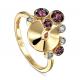 Кольцо из лимонного золота KABAROVSKY K11-21133-2500 с бриллиантом и топазом Swarovski