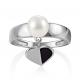 Серебряное кольцо KABAROVSKY K11-225-1502 с жемчугом и эмалью