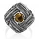 Кольцо из черненого серебра KABAROVSKY K11-241-10183 с кварцем