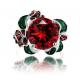 Серебряное кольцо KABAROVSKY K11-267-40301 с фианитом и эмалью