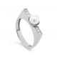 Серебряное кольцо KABAROVSKY K11-389-1500 с фианитом и жемчугом