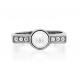 Серебряное кольцо KABAROVSKY K11-389-1500 с фианитом и жемчугом