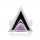 Серебряное кольцо KABAROVSKY K11-464-52302 с фианитом, ситаллом и эмалью