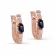 Золотые серьги KABAROVSKY K12-01747-11100 с бриллиантом и сапфиром