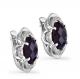 Серебряные серьги KABAROVSKY K12-065-1300 с фианитом и авантюрином