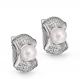 Серебряные серьги KABAROVSKY K12-098-1500 с жемчугом и Swarovski