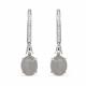 Серьги из белого золота KABAROVSKY K12-11660-8700 с бриллиантом и лунным камнем