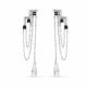 Серьги из белого золота KABAROVSKY K12-11802-5589 с бриллиантом, сапфиром и горным хрусталём