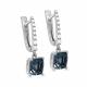 Серьги из белого золота KABAROVSKY K12-11886-2300 с бриллиантом и Лондон топазом