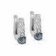 Серьги из белого золота KABAROVSKY K12-11903-1189 с бриллиантом и сапфиром
