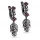 Серебряные серьги KABAROVSKY K12-203-8589 с топазом и керамикой