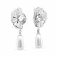 Серебряные серьги KABAROVSKY K12-399-1500 с фианитом и жемчугом