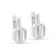 Серебряные серьги KABAROVSKY K12-429-6200 с фианитом и перламутром