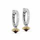 Серьги из лимонного серебра KABAROVSKY K12-483-0187 с фианитом