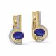 Серьги из лимонного серебра KABAROVSKY K12-503-1187 с сапфиром