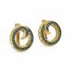 Серьги из золочёного серебра KABAROVSKY K12-558-40481 с фианитом