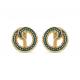 Серьги из золочёного серебра KABAROVSKY K12-558-40481 с фианитом