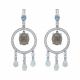 Серебряные серьги KABAROVSKY K12-577-8700 с топазом, фианитом и лунным камнем
