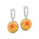 Серебряные серьги KABAROVSKY K12-653-40643 с фианитом и эмалью