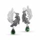 Серебряные серьги KABAROVSKY K12-748-40489 с фианитом