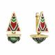 Серьги из золочёного серебра KABAROVSKY K12-892-60491 с эмалью и алпанитом