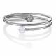 Серебряный браслет KABAROVSKY K14-166-50089 с фианитом и ситаллом