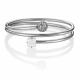 Серебряный браслет KABAROVSKY K14-166-51389 с фианитом и ситаллом