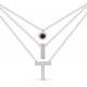 Серебряное колье KABAROVSKY K16-364-0100 с фианитом