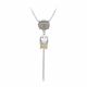 Серебряное колье KABAROVSKY K16-581-8787 с фианитом и лунным камнем