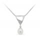 Серебряное колье KABAROVSKY K16-713-1500 с фианитом и жемчугом