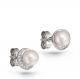 Серебряные серьги KABAROVSKY K2-013-1500 с жемчугом и Swarovski