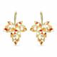 Серьги из золочёного серебра KABAROVSKY K2-132-7901 с фианитом и эмалью