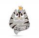 Серебряная подвеска KABAROVSKY K3-023-0901 с эмалью, Swarovski и шпинелью