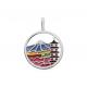 Серебряная подвеска KABAROVSKY K3-266-7901 с фианитом и эмалью
