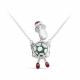 Серебряное колье KABAROVSKY K6-057-7901 с фианитом и эмалью