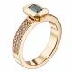 Кольцо из лимонного золота DOLCE DIAMOND RG152KRN5320214 с бриллиантом и изумрудом
