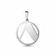 Серебряная подвеска-буква Л AQUAMARINE А13553