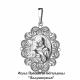 Серебряная подвеска-иконка Божией Матери Владимирская AQUAMARINE с фианитом А20413А