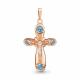 Подвеска из золочёного серебра AQUAMARINE А2225205-пк с топазом